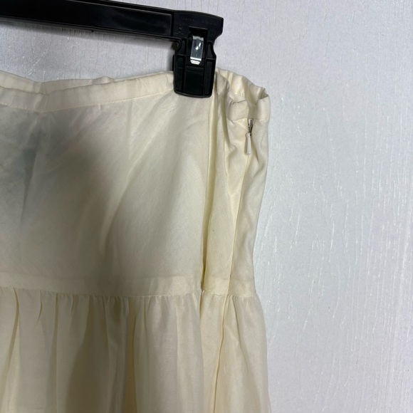 Lauren Ralph Lauren Vintage Made in USA cotton ivory eyelet midi skirt size 12 - Picture 6 of 10